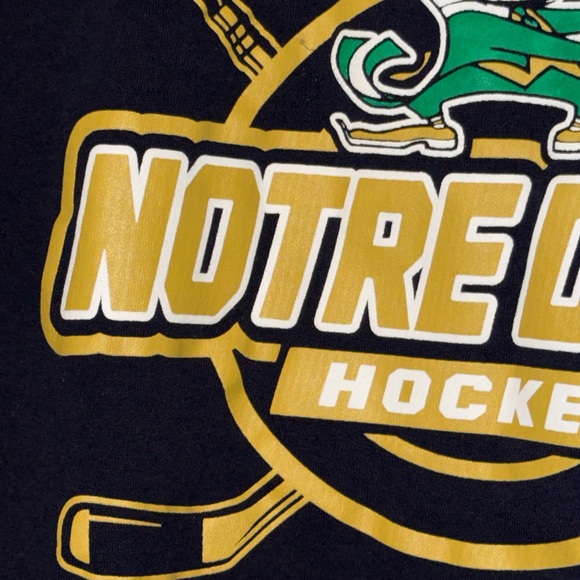 Champion NCAA Notre Dame Hockey Graphic T Shirt Men’s Size Large Used Pre Owned - Picture 5 of 16